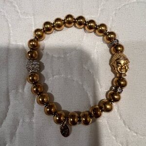 Gold Beaded Buddha Bracelet